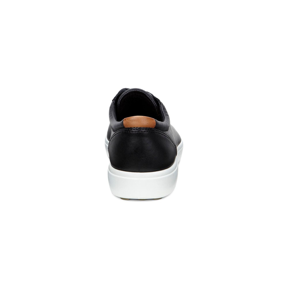Mens Sneakers - ECCO Soft 7S - Black - 6720BWYRQ